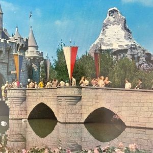 Disneyland The Magic Kingdom Vintage 1960's Postcard of Sleeping Beauty’s Castle